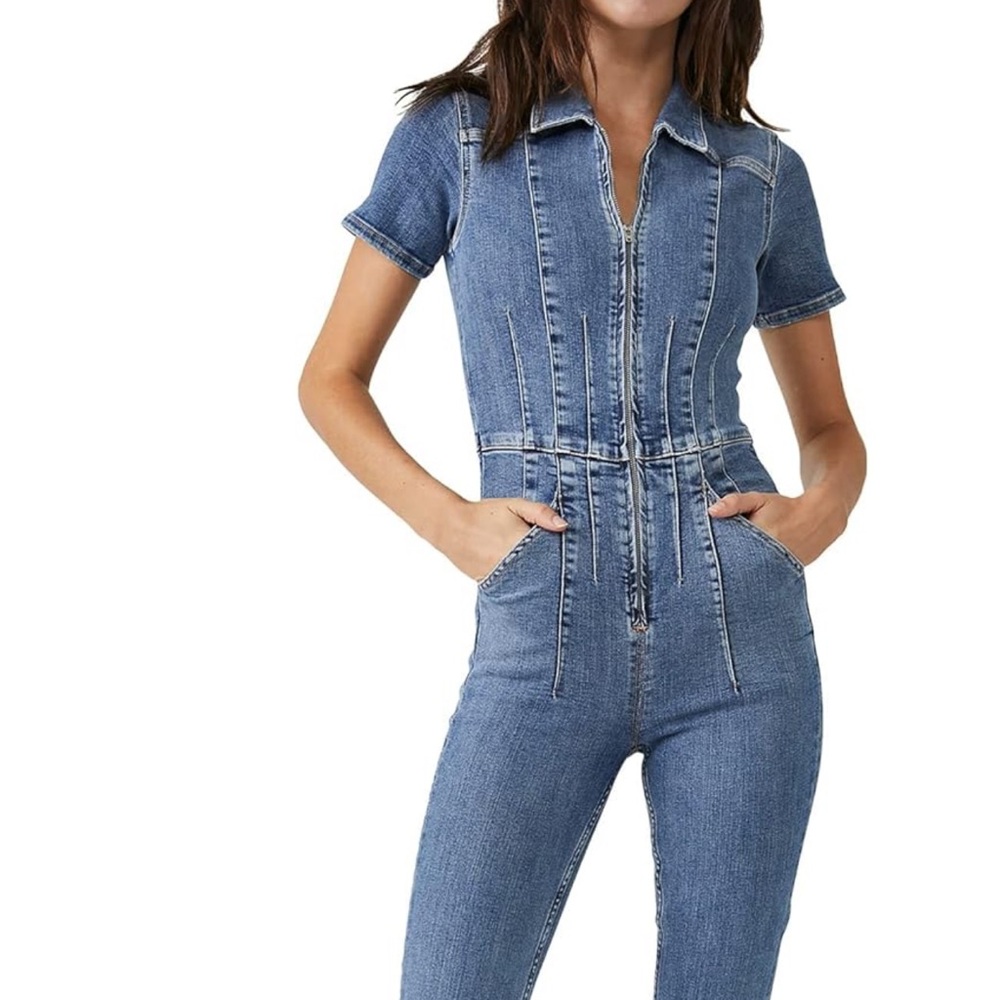 Women's Blue Denim Jumpsuit